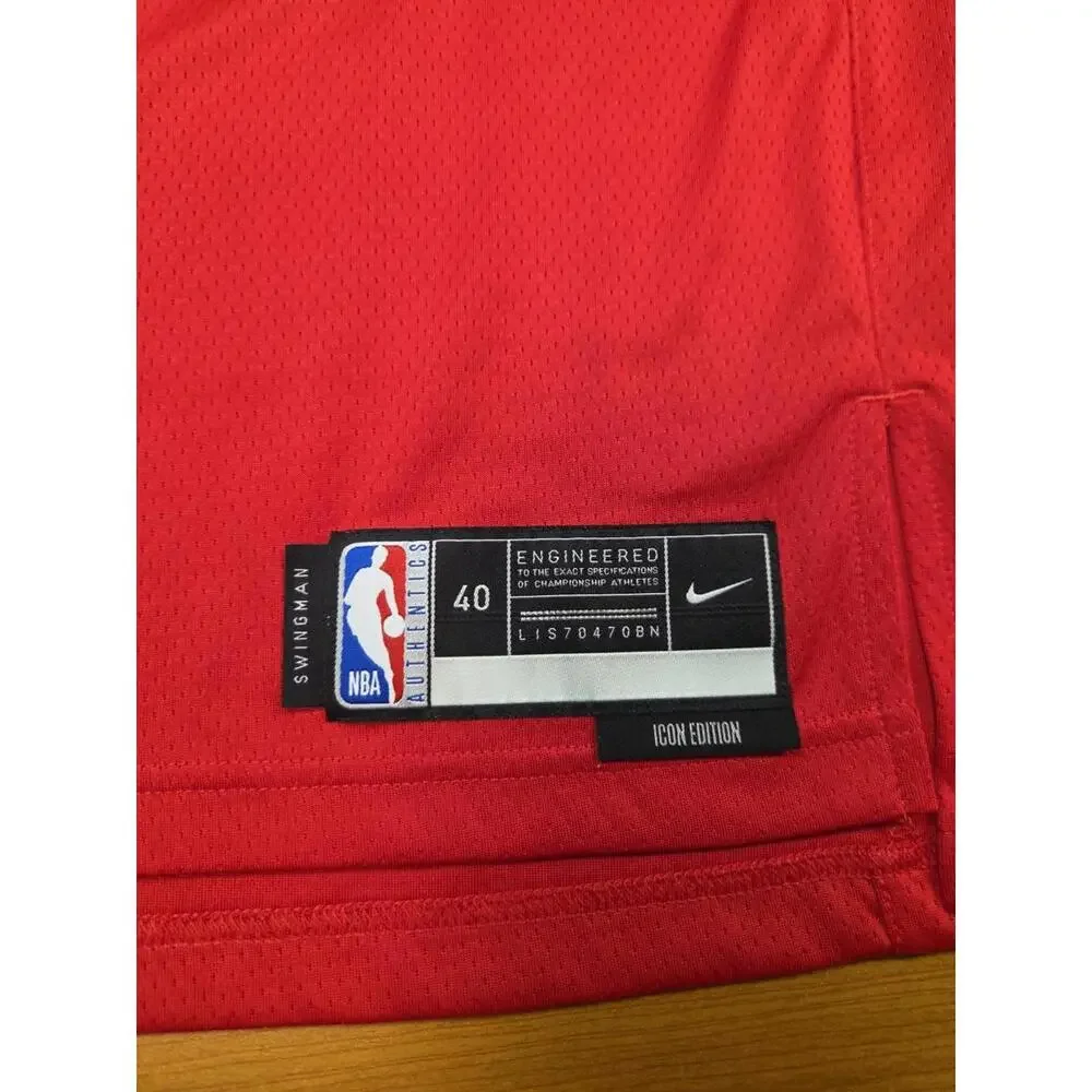Nike DeMar DeRozan Chicago Bulls Red Icon Swingman Jersey Sz 40 100% Authentic - Picture 2 of 6